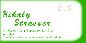mihaly strasser business card